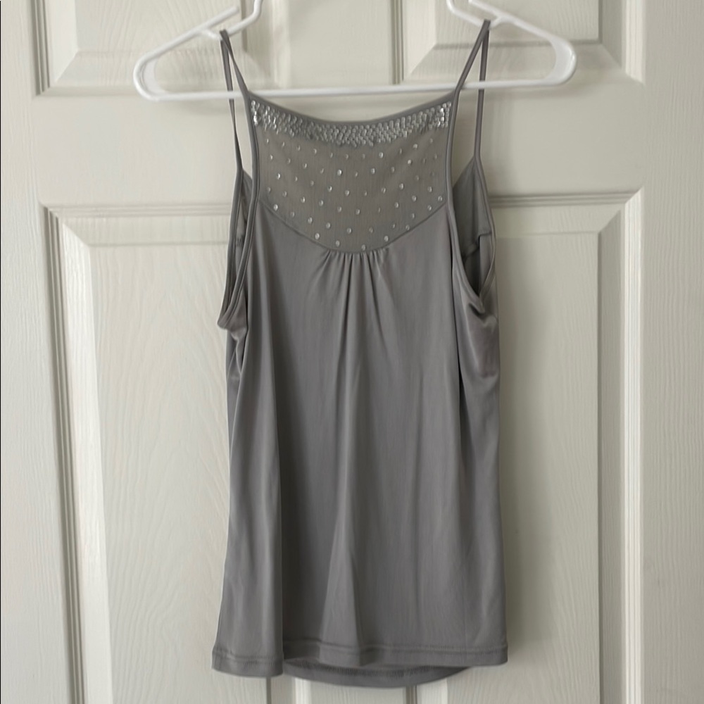 $2! 5 for $10 🔥Ted Baker Gray Tank Top with Silver Accents - Picture 2 of 13